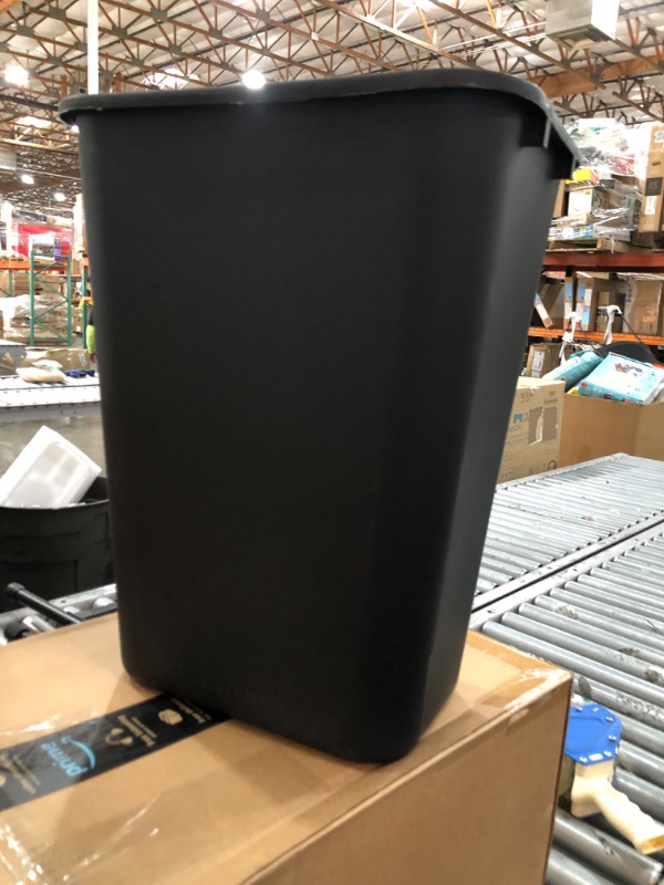 Photo 2 of  Rubbermaid 295700 Deskside 10.25 Gallon Plastic Wastebasket, Black