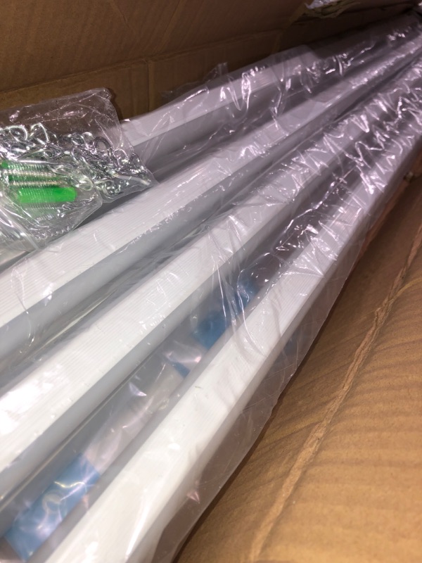 Photo 1 of 4 Pack 4FT Linkable LED Shop Light, Utility Shop Light Fixture, 4400lm, 42W [250W Equivalent], 5000K Daylight White Shop Lights for Garage,Hanging or Surface Mount, W/ Power Cord, ETL
