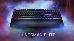 Photo 1 of Razer Huntsman Elite: Opto-Mechanical Switch - Multi-Functional Digital Dial & Media Keys - Leatherette Wrist Rest - 4-Side Underglow - Gaming Keyboar
