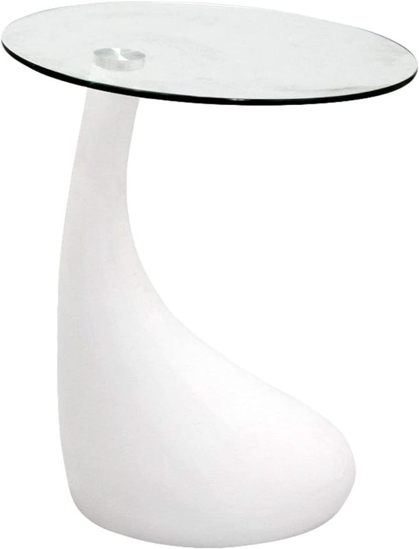 Photo 1 of ***MISSING TABLE TOP Fab Glass and Mirror Side Coffee Table, 18 in, White
