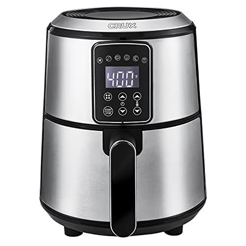 Photo 1 of **NOT FUNCTIONAL PARTS ONLY !! Crux 3QT Digital Air Fryer, Faster Pre-Heat, No-Oil Frying, Fast Healthy Evenly Cooked Meal Every Time, Dishwasher Safe Non Stick Pan and Crisping Tra
