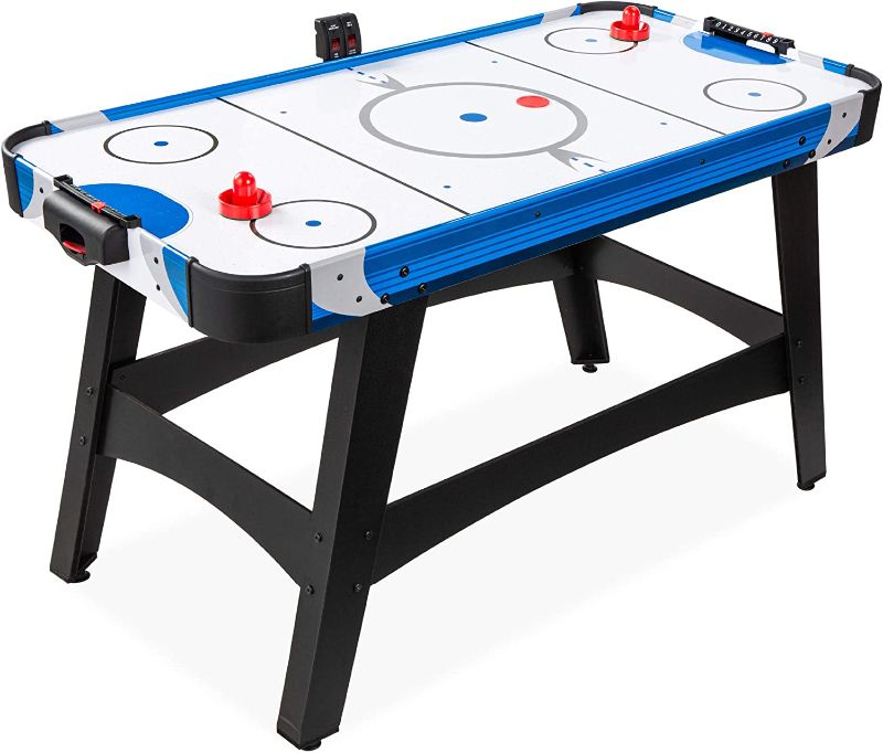 Photo 1 of 54'' Air Hockey Table for Game Room, Home, Office w/ 2 Pucks, 2 Pushers, Digital LED Score Board, Powerful 12V Motor
