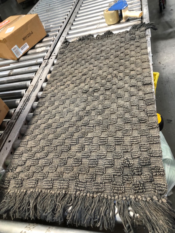 Photo 1 of 1'9'' x 3'8'' rug runner grey