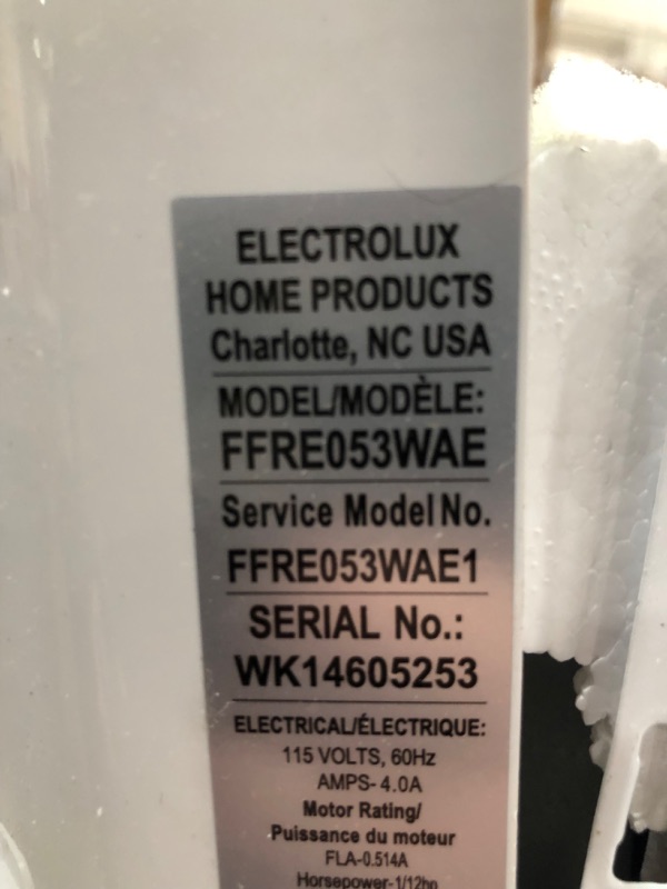 Photo 4 of *PARTS ONLY* Frigidaire 5,000 BTU 115V Window-Mounted Mini-Compact Air Conditioner with Full-Function Remote Control, White