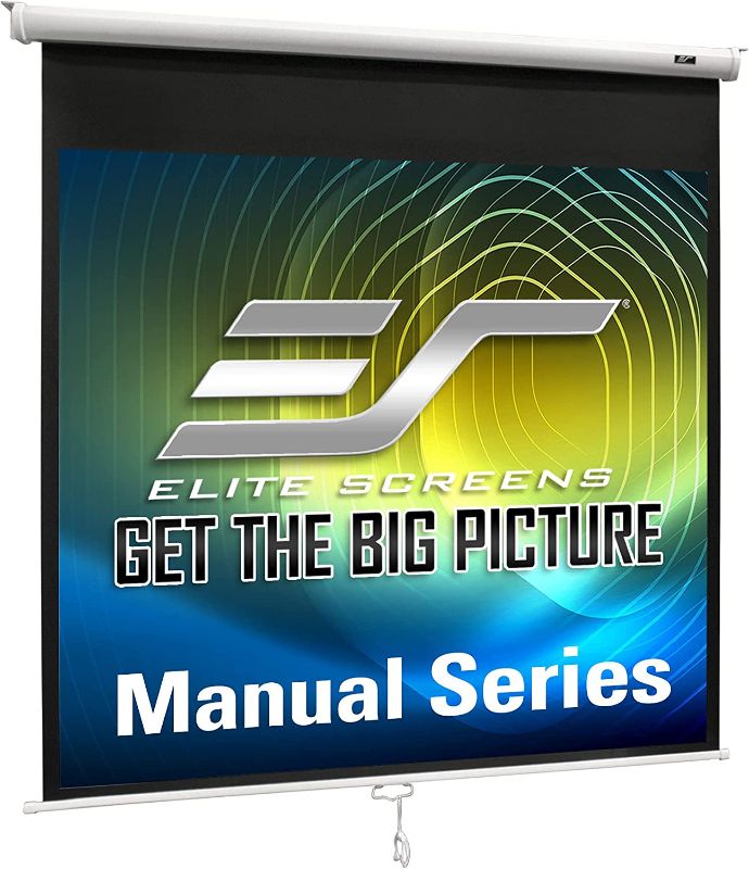 Photo 1 of Elite Screens Manual Series, 71-INCH 1:1, Pull Down Manual Projector Screen with AUTO LOCK, Movie Home Theater 8K / 4K Ultra HD 3D Ready, 2-YEAR WARRANTY, M71XWS1
