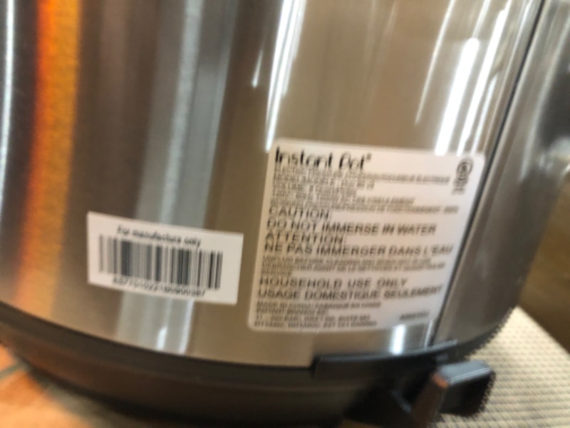 Photo 2 of 8 qt. Stainless Steel Duo Electric Pressure Cooker