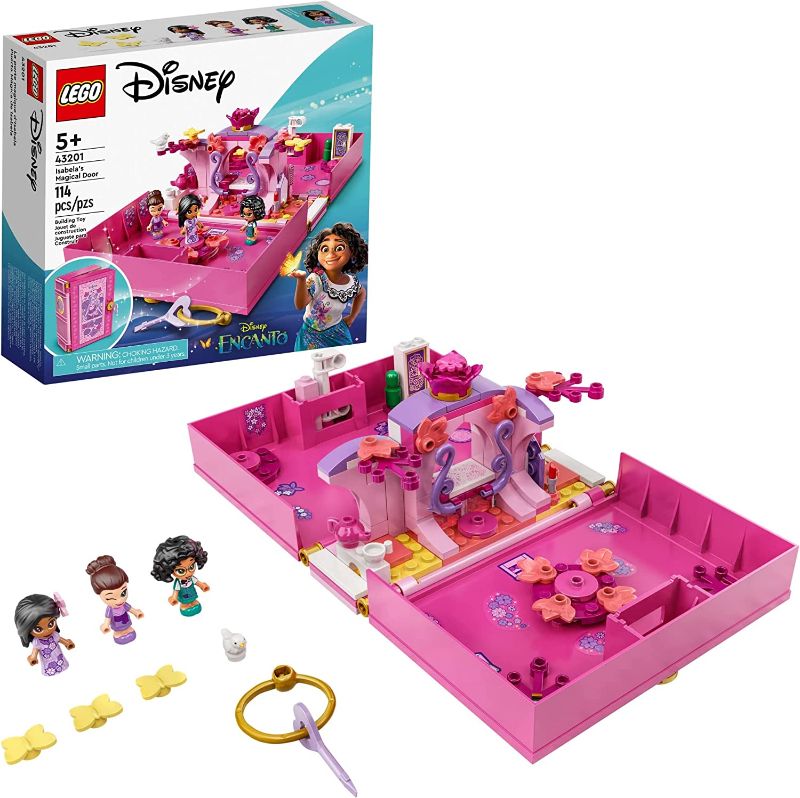 Photo 1 of LEGO Disney Encanto Isabela’s Magical Door 43201 Building Kit; A Great Construction Toy for Independent Play, with Butterflies, Bird and Memorable Characters in a Foldable Flower Room (114 Pieces)
