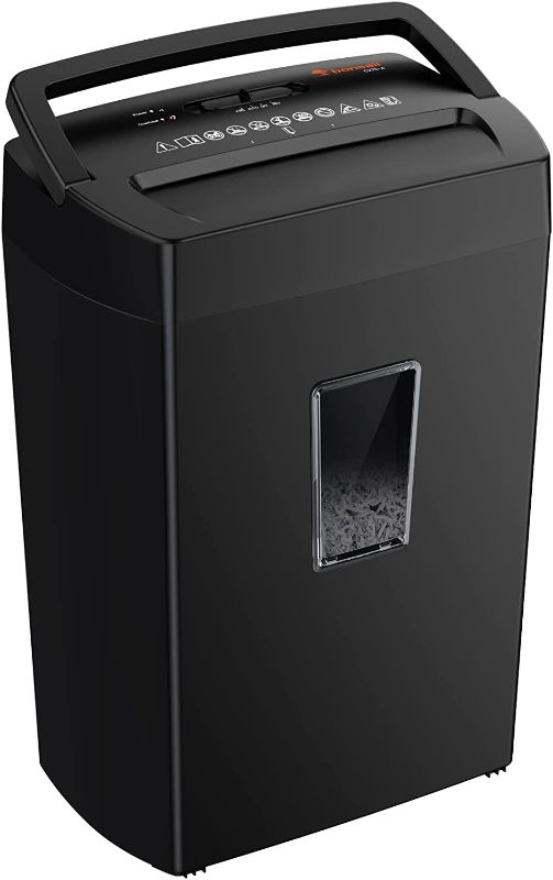 Photo 1 of *NONFUNCTIONAL* Bonsaii 12-Sheet Cross Cut Paper Shredder, 10-Minute 5.5 Gal Home Office Heavy Duty Shredder for Paper, Credit Card, Mails, Staples, with Transparent Window, High Security Level P-4 (C275-A)
