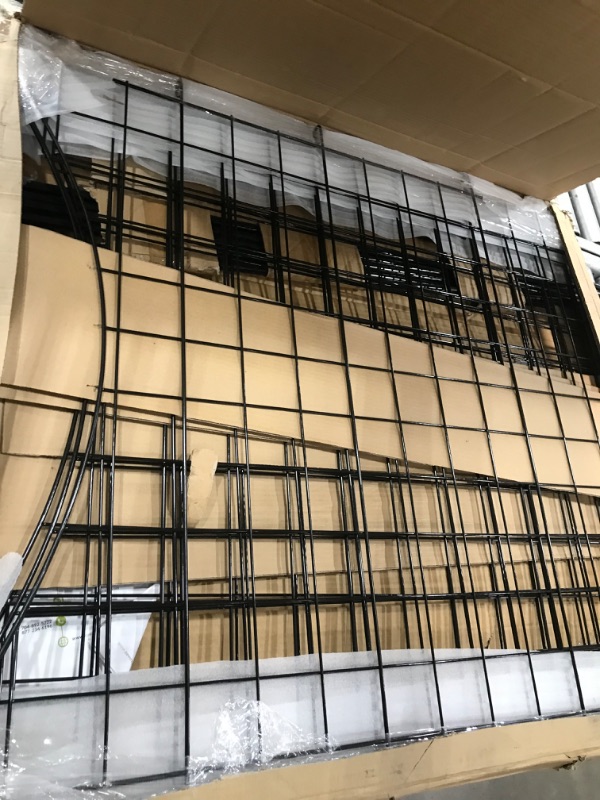 Photo 2 of 3.25 ft. H x 3 ft. W Zippity Black Metal Garden Fence Panel with Stakes (5-pack)