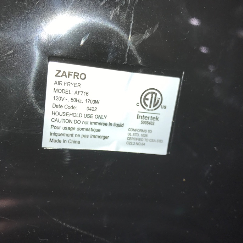 Photo 1 of  Kismile Electric Hot Air Fryer with LCD Digital Panel Black 6 QT
