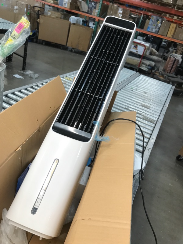 Photo 2 of LifePlus Evaporative Cooler Fan, Swamp Bladeless Tower Fan Air Conditioner Portable with Cold Air & Instant Cooling, Top LCD Touch Control Panel, Ideal for Kitchen Bedroom Office
