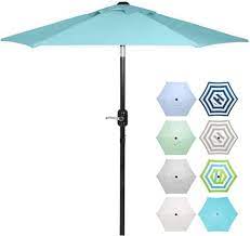 Photo 1 of 6 Ft Outdoor Patio Umbrella with Aluminum Pole, Easy Open/Close Crank and Push B
