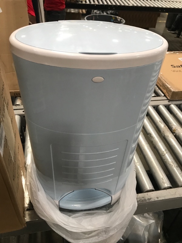 Photo 2 of Dekor Plus Hands-Free Diaper Pail | Soft Blue | Easiest to Use | Just Step – Drop – Done | Doesn’t Absorb Odors | 20 Second Bag Change | Most Economical Refill System |Great for Cloth Diapers
