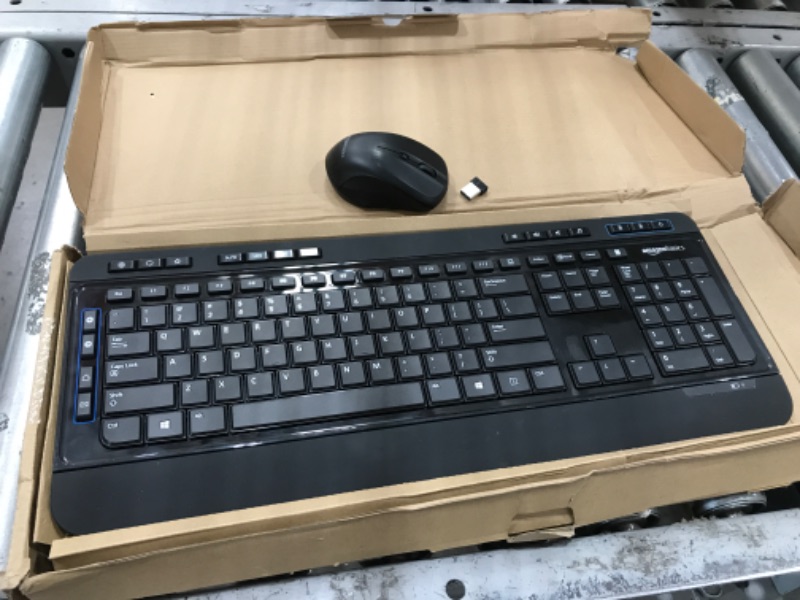 Photo 2 of Amazon Basics Wireless Computer Keyboard and Mouse Combo