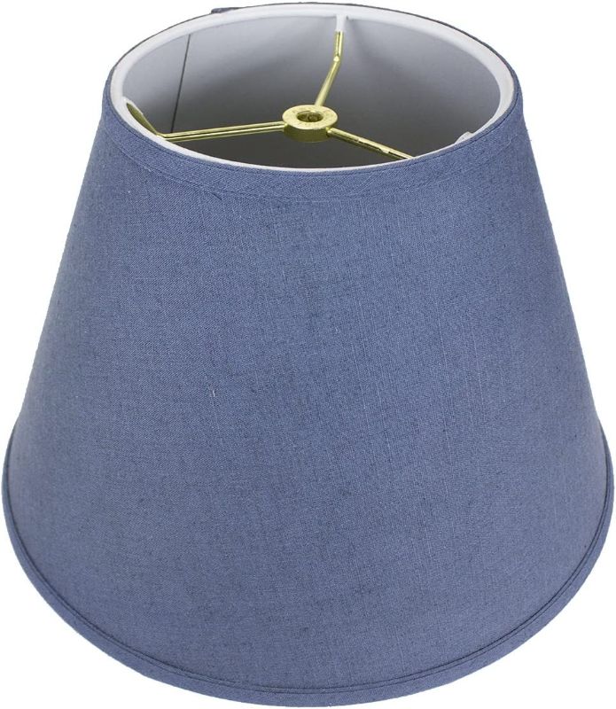 Photo 1 of 9x16x12 Empire Hardback Lampshade Textured Blue Slatewith Brass Spider Fitter - Perfect for Table and Floor Lamps - Large, Blue
