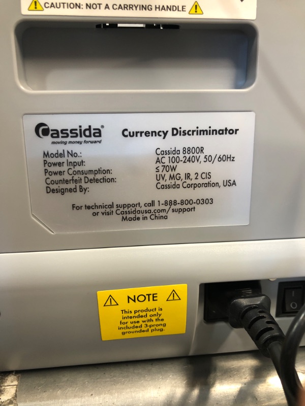 Photo 3 of Cassida 8800R USA Premium Bank-Grade Mixed Denomination Money Counter Machine, Advanced Counterfeit Detection, Multi-Currency,