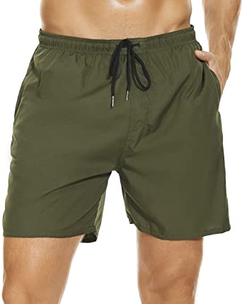 Photo 1 of  Men's Swim Trunks Quick Dry Beach Shorts with Pockets and Mesh Lining