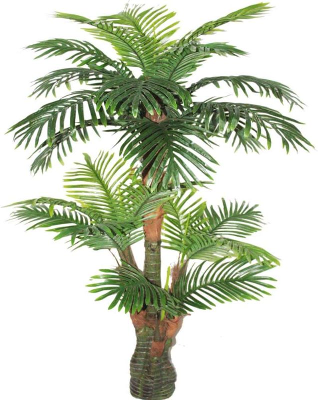 Photo 1 of AMERIQUE Gorgeous & Unique 5 Feet Tropical Palm Artificial Plant Silk Tree, Real Touch Technology, with UV Protection, Super Quality, 5', Green
