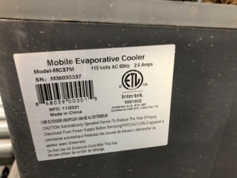 Photo 2 of PPS Packaging 246346 750SF 2200 CFM Mobile Evaporative Cooler
