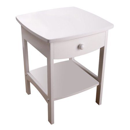 Photo 1 of 10218 White Beechwood END TABLE/NIGHT STAND with ONE DRAWER
