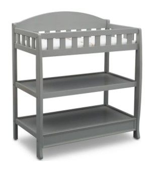 Photo 1 of Delta Children Wilmington Changing Table with Pad Grey
