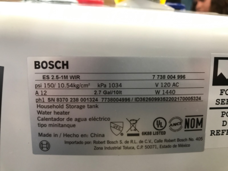 Photo 3 of 2.5 Gal. Electric Point-of-Use Water Heater