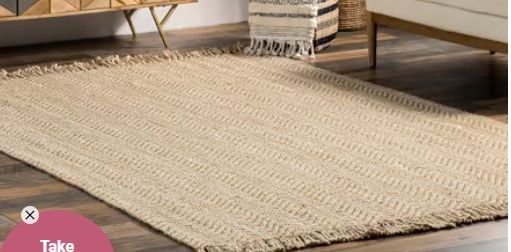 Photo 1 of 3X5 HANDWOVEN AREA RUG WHITE STRINGS