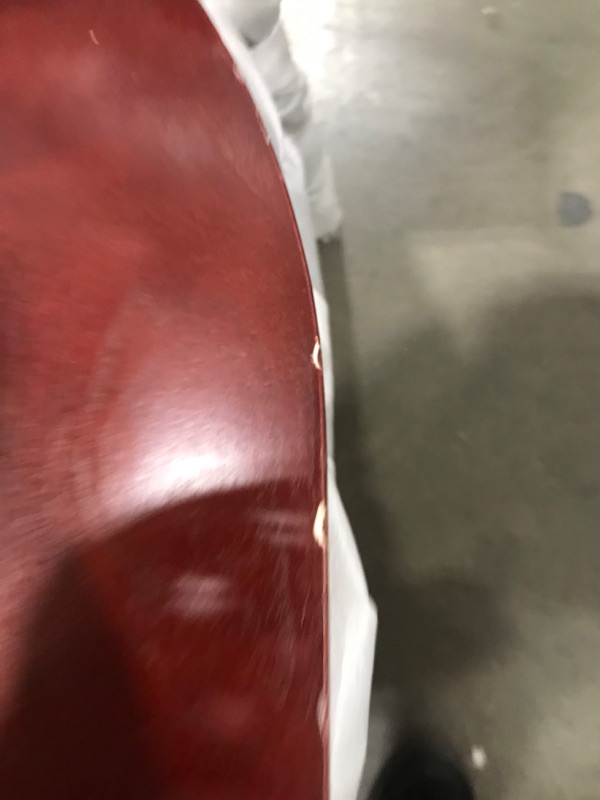 Photo 1 of 2pk Black metal chair with a red seat bottom