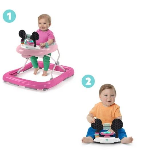 Photo 1 of Bright Starts Disney Baby Minnie Mouse 2-in-1 Activity Walker Forever Besties, Unisex 6 Months+
