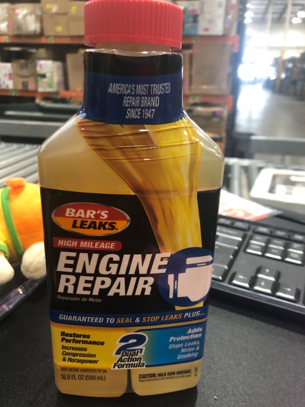 Photo 2 of Bar's Leaks High Mileage Engine Repair, 16.9 oz 1 Pack