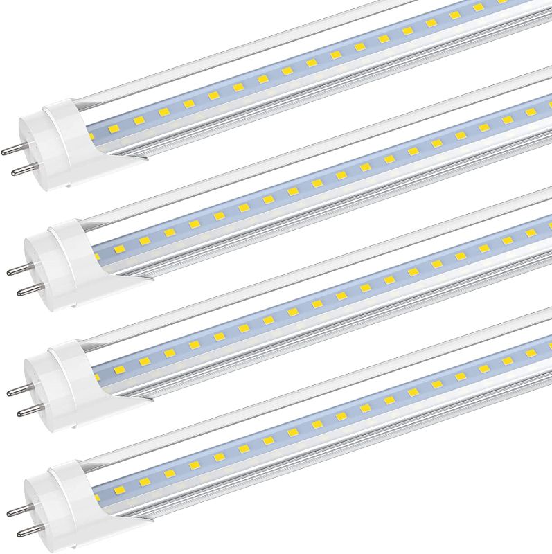 Photo 1 of 3FT LED Tube Light, T8 T10 Type B LED Light Bulb, 14W(30W Equiv), 1600LM High Bright, 36 Inch F30T12 Fluorescent Replacement, Remove Ballast, 5000K Daylight, Double Ended Power, Clear Cover (4 Pack)
