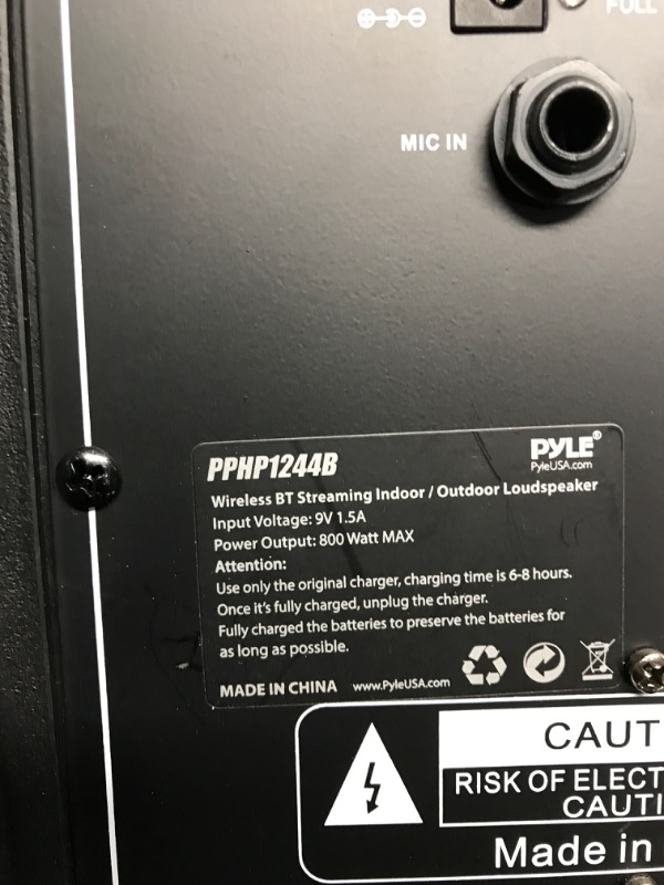 Photo 3 of Pyle Wireless Portable PA Speaker System - 800W High Powered Bluetooth & FM Radio-PPHP1244B & Pyle-Pro Includes 15ft XLR Cable to 1/4'' Audio Connection, Connector, Black, 10.10in. x 5.00in. x 3.30in.