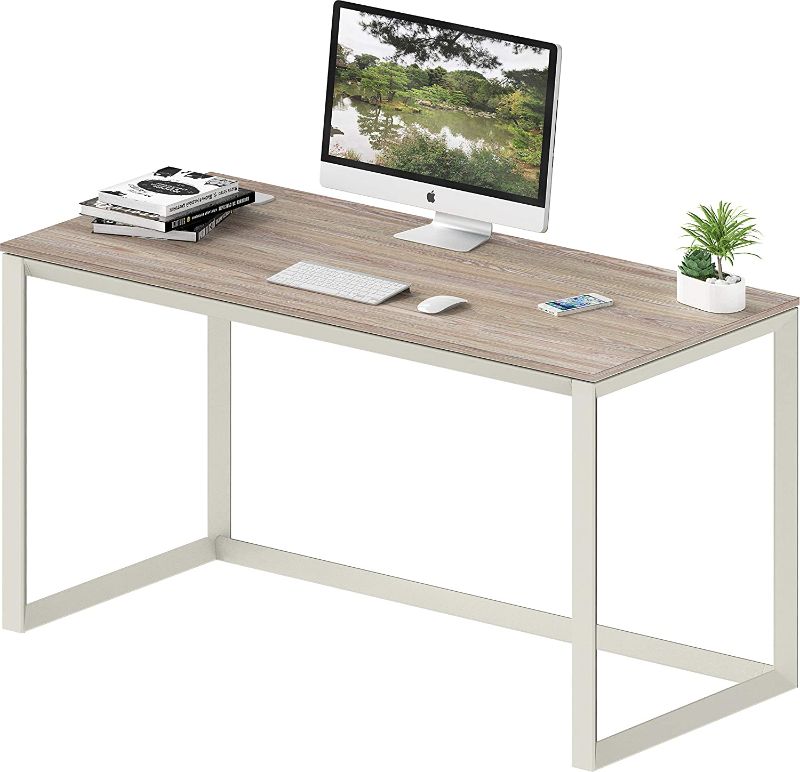 Photo 1 of SHW 48" Triangle-Leg Home Office Computer Desk, Oak
