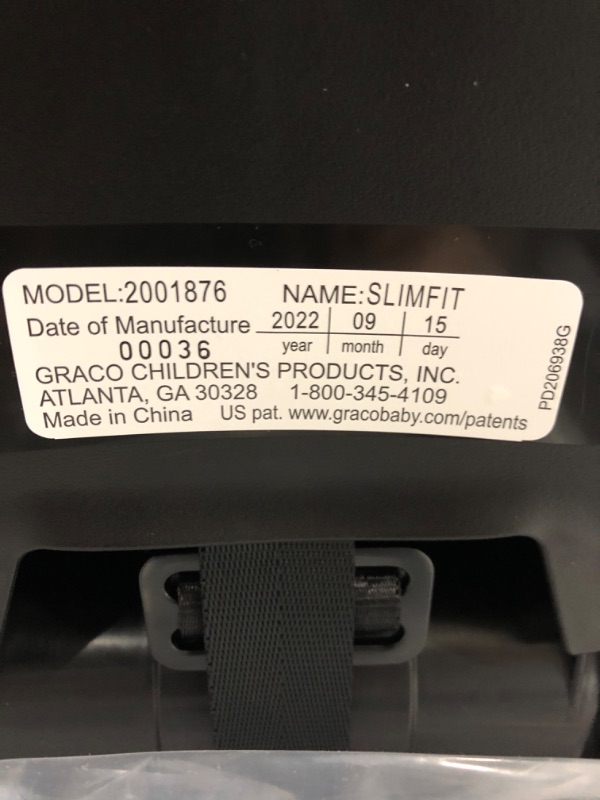 Photo 4 of Graco SlimFit 3 in 1 Car Seat -Slim & Comfy Design Saves Space in Your Back Seat, Darcie, One Size
