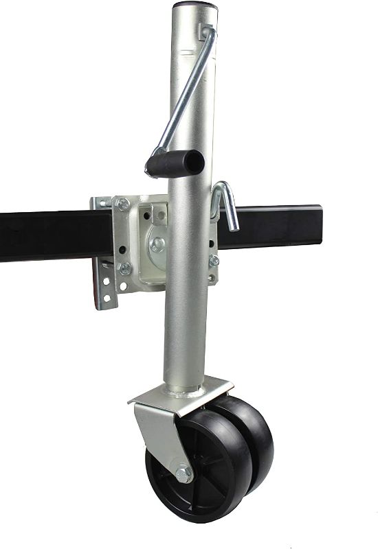 Photo 1 of 10 in. 1000 lbs. Capacity Lift Swing Back Trailer Jack with Single Wheel
