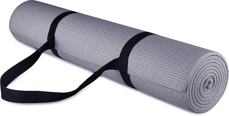 Photo 1 of BalanceFrom All Purpose 1/4-Inch High Density Anti-Tear Exercise Yoga Mat with Carrying Strap and Yoga Blocks
