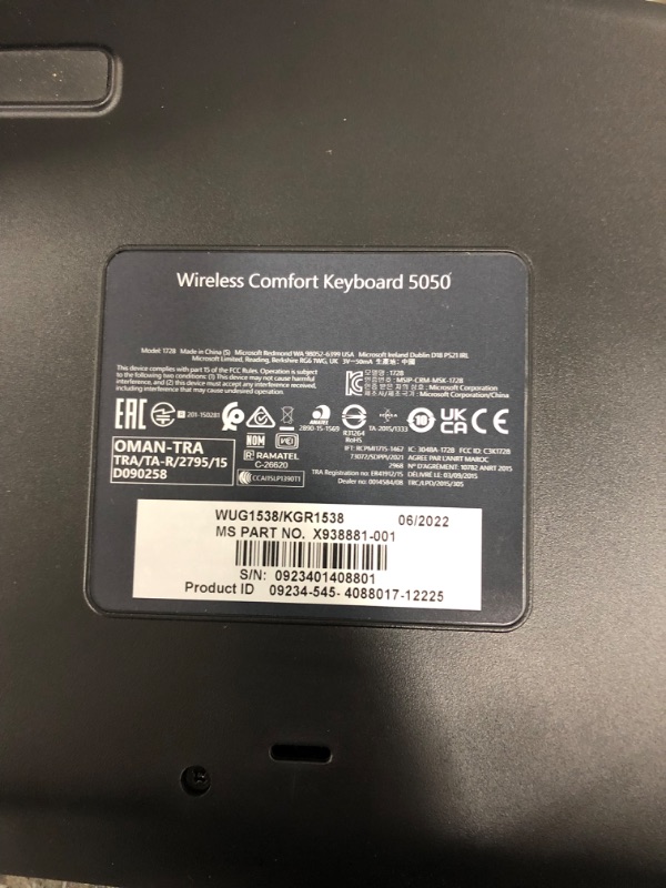 Photo 5 of Microsoft Wireless Comfort Desktop 5050 - Black. Wireless, Ergonomic Keyboard and Mouse Combo. Built-in Palm Rest and Comfort Curve Design. Customizable Windows Shortcut Keys
