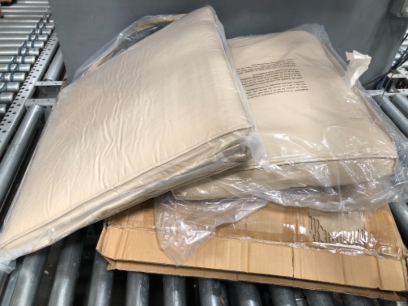 Photo 1 of 1 seat cushion and 1 back cushion beige 
