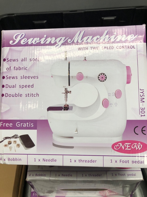 Photo 1 of 2 Speed Portable Sewing Machine w/ Extension Table for Adults & Kids - JYSM-301
