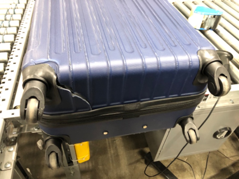 Photo 3 of **CRACKED, VIEW PHOTOS**
Travelers Club Midtown Hardside 4-Piece Luggage Travel Set, Navy Blue 4-Piece Set Navy Blue