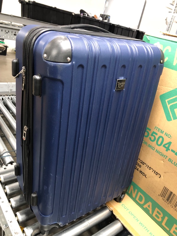 Photo 8 of **CRACKED, VIEW PHOTOS**
Travelers Club Midtown Hardside 4-Piece Luggage Travel Set, Navy Blue 4-Piece Set Navy Blue