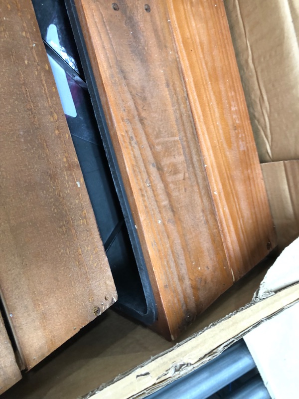 Photo 4 of **USED**LOOSE HARDWARE**-
Amazon Basics Recycled Wood Deck Hanging Planter - 2-Pack, 18.9" x 7.87" x 7.5" Classic, Rustic Brown