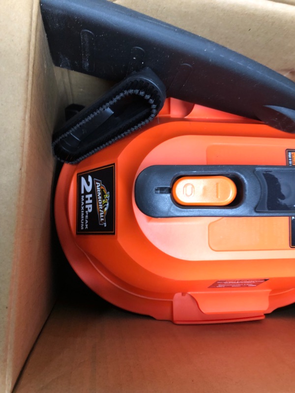 Photo 2 of **OPENED**
Armor All, AA255 , 2.5 Gallon 2 Peak HP Wet/Dry Utility Shop Vacuum , Orange
