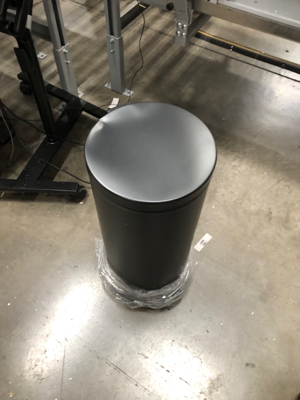 Photo 5 of **MINOR DENT, VIEW PHOTOS**
Honey-Can-Do TRS-02111 Round Stainless Steel Step Trash Can with Liner, Black, 30-Liter Per 8-Gallon