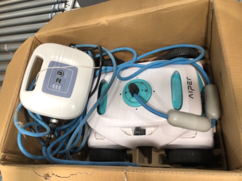 Photo 1 of (Used) AIPER Automatic Pool Cleaner, Second Generation Robotic Pool Vacuum with Dynamic Dual-Drive Motors, Bottom Brush, 33ft Swivel Floating Cable, Ideal for Above/In Ground Pool Floor Cleaning