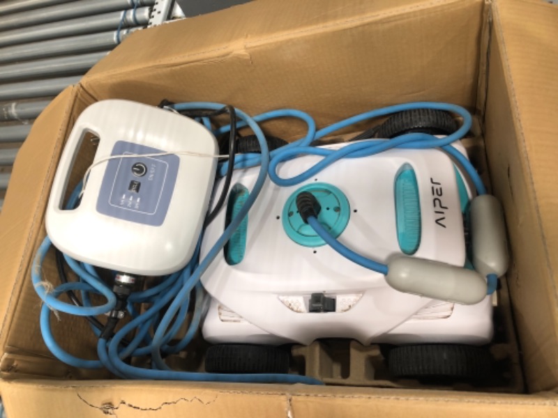 Photo 2 of (Used) AIPER Automatic Pool Cleaner, Second Generation Robotic Pool Vacuum with Dynamic Dual-Drive Motors, Bottom Brush, 33ft Swivel Floating Cable, Ideal for Above/In Ground Pool Floor Cleaning