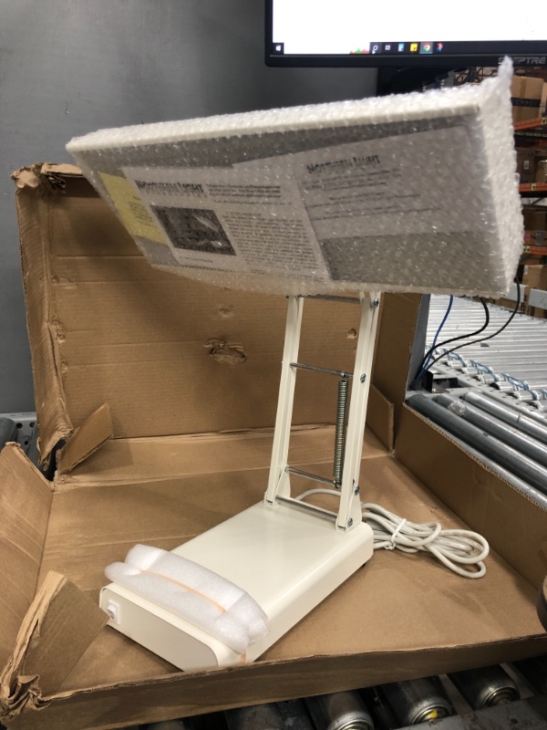 Photo 2 of Northern Light Technologies 10,000 Lux Light Therapy LED Desk Lamp,Off-White
