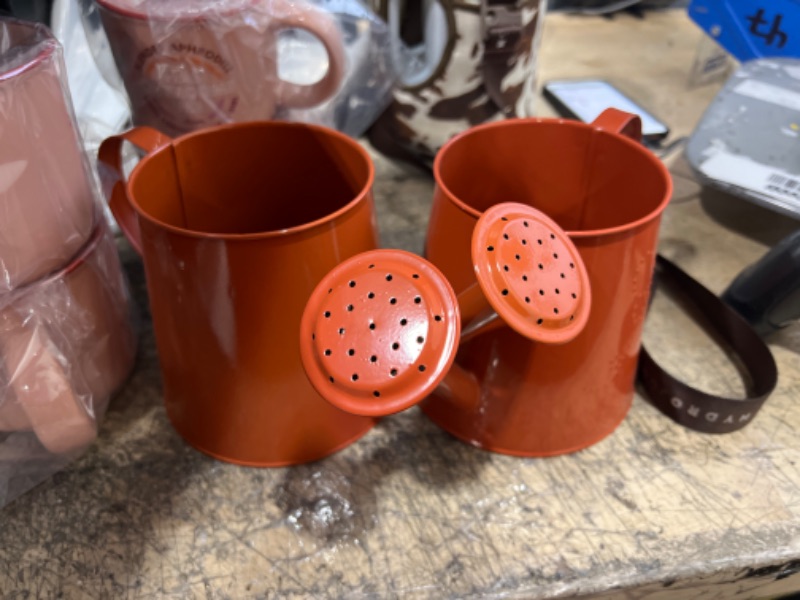 Photo 1 of 2 pck - Target Garden Watering Can Water Spraying Pot Metal Flower Kettle Small