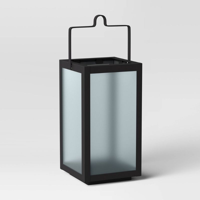 Photo 1 of 10" Rectangular Pillar Outdoor Lantern Candle Holder - Room Essentials™
