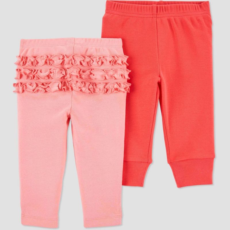 Photo 1 of 4 pack - 9m - 18m - Baby Girls' 2pk Pants - Just One You® Made by Carter's Pink
